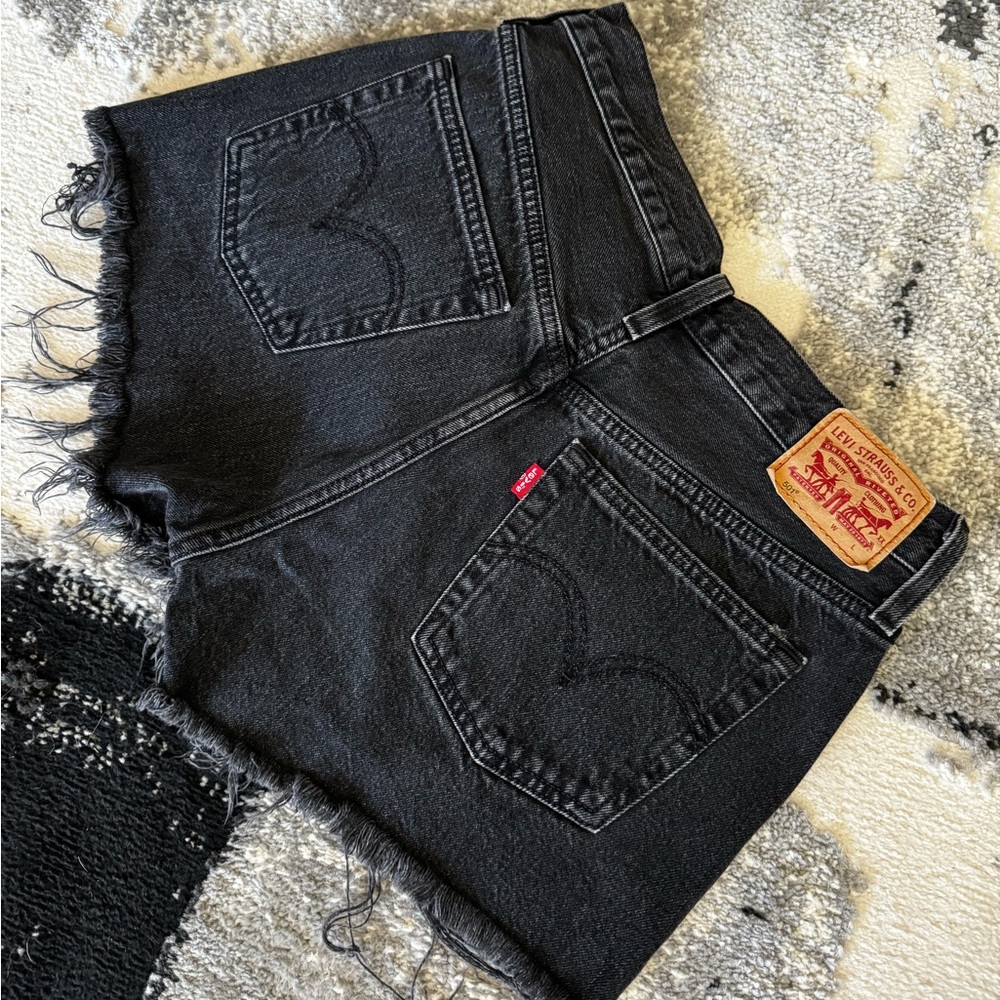 Women’s black denim  Levi’s shorts